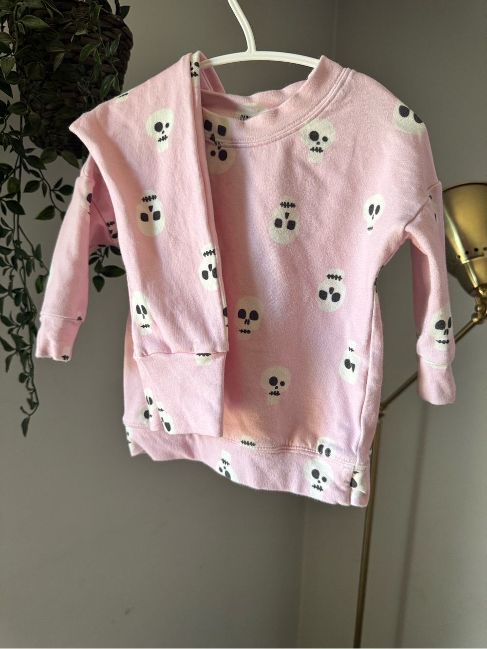 Dear Aspen Pink Skull Print Long Sleeve & Pants